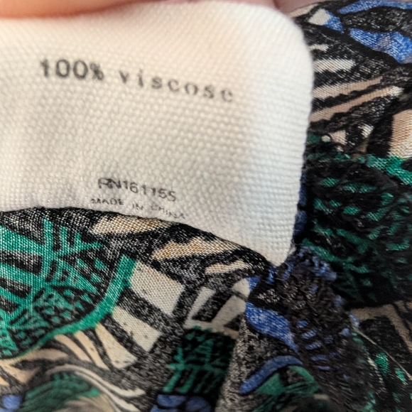 Silk and Salt Womens XL Wrap Midi Dress Boho Geometric Print - Picture 5 of 7